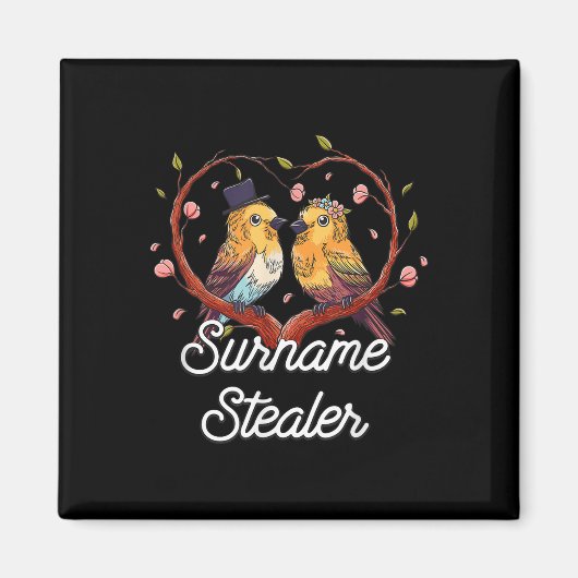 Achternaam Dief Bruidegom Pun Echtgenoot Om Te Wor Magneet (Voorkant)