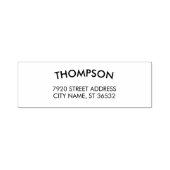 Achternaam Elegante gebogen tekst Zelfinktende Stempel (Design)