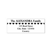 Achternaam en adres van de basisfamilie rubberstempel (Afrduk)