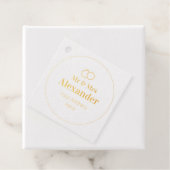 Achternaam en adres van de heer & mevrouw bedankjes labels (Met doos)