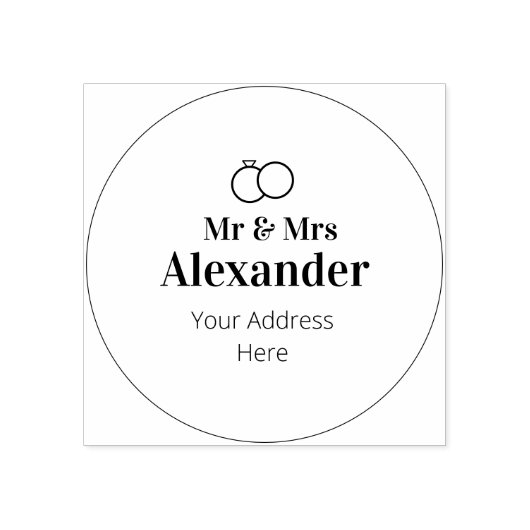 Achternaam en adres van de heer & mevrouw rubberstempel (Afrduk)