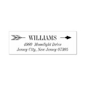 Achternaam en adres van legant Arrow Zelfinktende Stempel (Design)