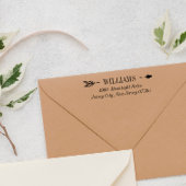 Achternaam en adres van legant Arrow Zelfinktende Stempel