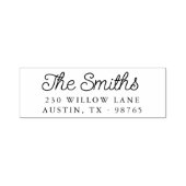 Achternaam en retouradres van scriptfamilie  zelfinktende stempel (Design)