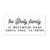 Achternaam en retouradres van scriptfamilie zelfinktende stempel (Design)