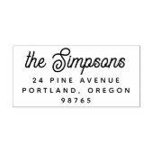 Achternaam en retouradres van scriptfamilie  zelfinktende stempel (Design)