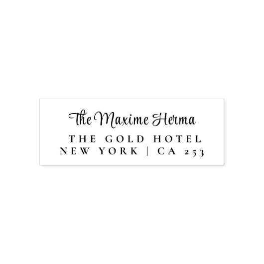 Achternaam en stijlvol script  zelfinktende stempel (Design)