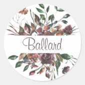 Achternaam Envelopzegel Ronde Sticker (Voorkant)