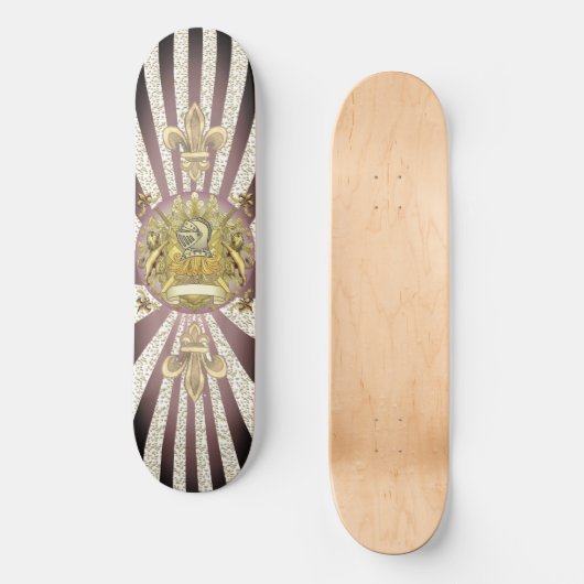 Achternaam Familie Crest Knight Shield aangepaste  Persoonlijk Skateboard (Voorkant)