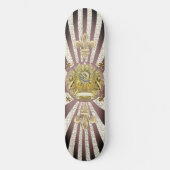 Achternaam Familie Crest Knight Shield aangepaste  Persoonlijk Skateboard (Voorkant)
