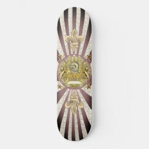 Achternaam Familie Crest Knight Shield aangepaste Persoonlijk Skateboard