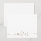 Achternaam Familienaam Weddenschap Light Beige Bro Notitiekaartje (Voorkant / Achterkant)