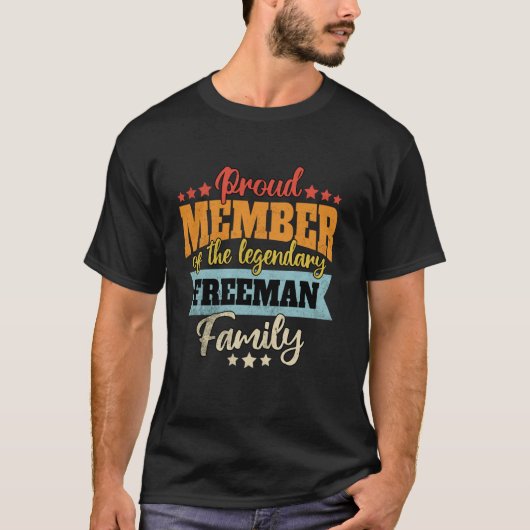 Achternaam Freeman Family Freeman Naam Freeman T-shirt (Voorkant)