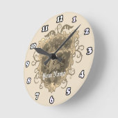 Achternaam Griffon Family Crest Ronde Klok (Hoek)