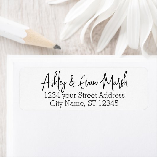 Achternaam - Heartwell Script font - Return Addres Etiket (Insitu)