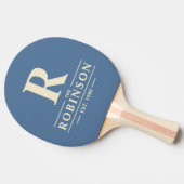 Achternaam & Initiaal Capri Blue Tafeltennisbatje (Zijkant)
