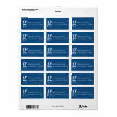Achternaam Initiaal Monogram Retouradres Etiket (Full Sheet)