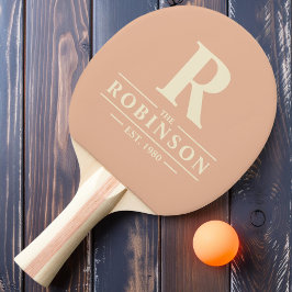 Achternaam & Initiaal Sweet Peach Tafeltennisbatje