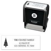 Achternaam kerstretour-adres zelfinktende stempel (In situ)