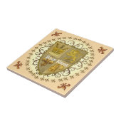 Achternaam Lion Family Crest Tegeltje (Zijkant)