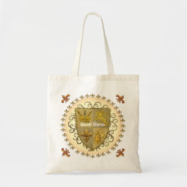 Achternaam Lion Family Crest Tote Bag