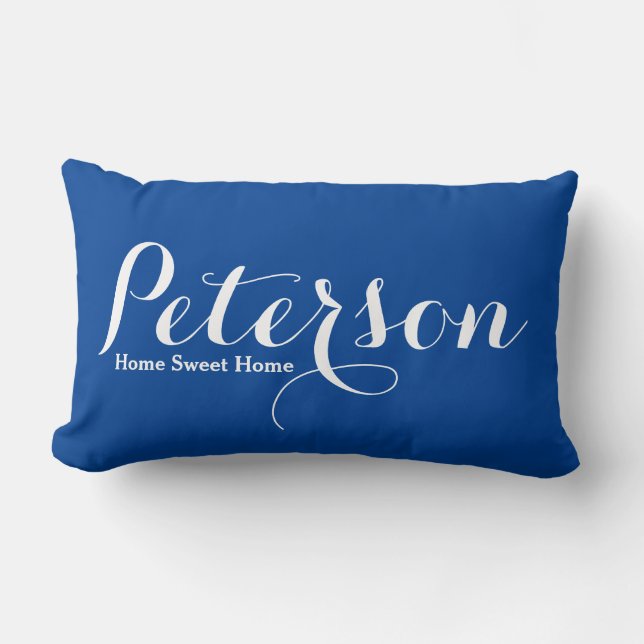 Achternaam Lumbar Pillow Home Sweet Home Kussen (Voorkant)