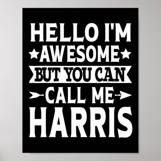 Achternaam Noem me Harris Team Achternaam Harri Poster (Voorkant)
