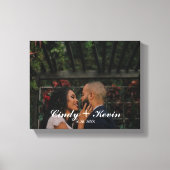 Achternaam of huwelijksdatum van de aangepaste fam canvas afdruk (Voorkant)