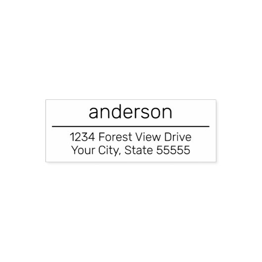 Achternaam Retouradres Sjabloon Zelfinktende Stempel (Design)