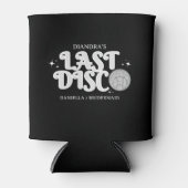 Achternaam Retro Silver 70s Bachelorette Blikjeskoeler (Voorkant)