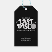 Achternaam Retro Silver 70s Bachelorette Cadeaulabel (Voorkant)