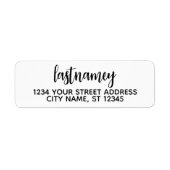 Achternaam Romeo Juliet Script - Retouradres Etiket (Voorkant)