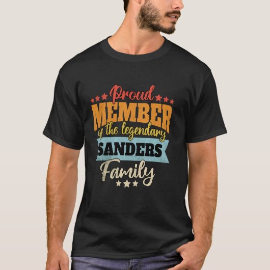 Achternaam Sanders Familie Sanders Naam Sanders T-shirt (Voorkant)