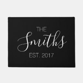 Achternaam Script Doormat Deurmat