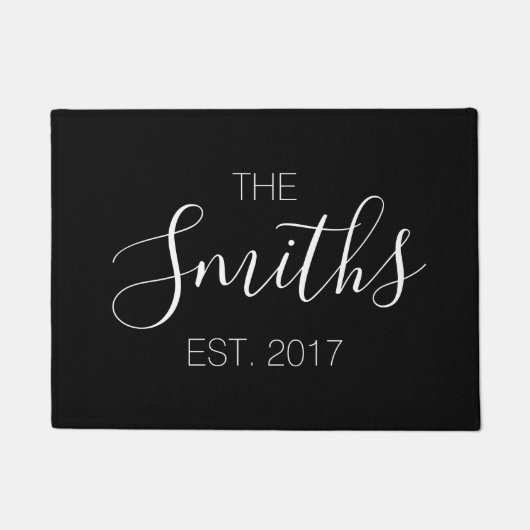 Achternaam Script Doormat Deurmat (Voorkant)