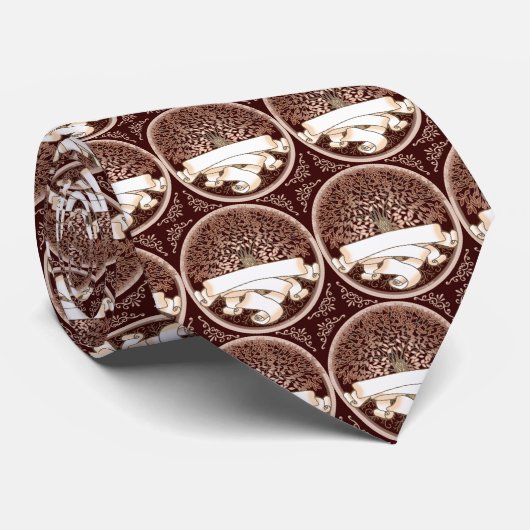 Achternaam stamboom stropdas (Opgerold)