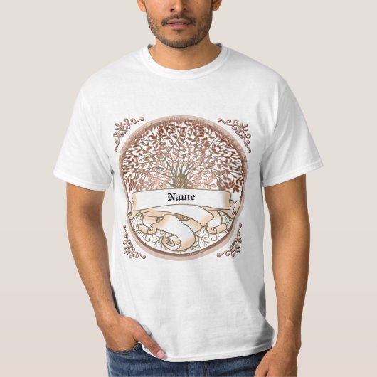 Achternaam stamboom t-shirt (Voorkant)