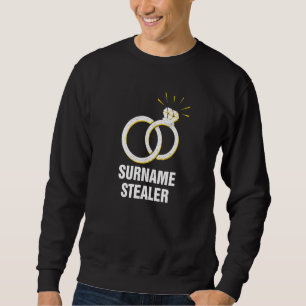 Achternaam Stealer Groom Pun Husband om Joke Weddi Trui