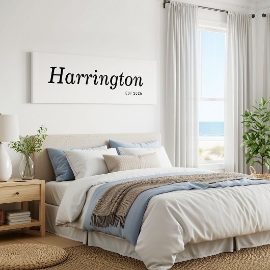 Achternaam Teken Est Datum lang smal kan worden in Canvas Afdruk