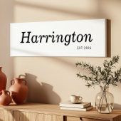 Achternaam Teken Est Datum lang smal kan worden in Canvas Afdruk