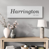 Achternaam Teken Est Datum lang smal kan worden in Canvas Afdruk