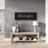 Achternaam Teken Est Datum Lange Canvas Familie Gi