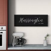 Achternaam Teken Est Datum Lange Canvas Familie Gi