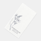 Achternaam Texas Wildflower Bluebonnet Servet (Hoek)