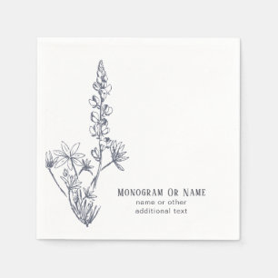 Achternaam Texas Wildflower Bluebonnet Servet