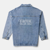 Achternaam Toekomstige Mrs Custom Bride Denim Jack Denim Jacket (Achterkant)