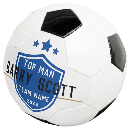 Achternaam van voetzoeker voetbal (Drie kwart)