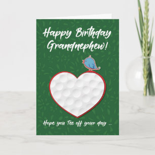 Achternicht Golf Sport Hart Verjaardag Kaart