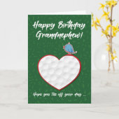 Achternicht Golf Sport Hart Verjaardag Kaart (Gele Bloem)
