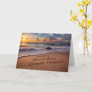 Achternichtje Gefeliciteerd op het Strand  Kaart
